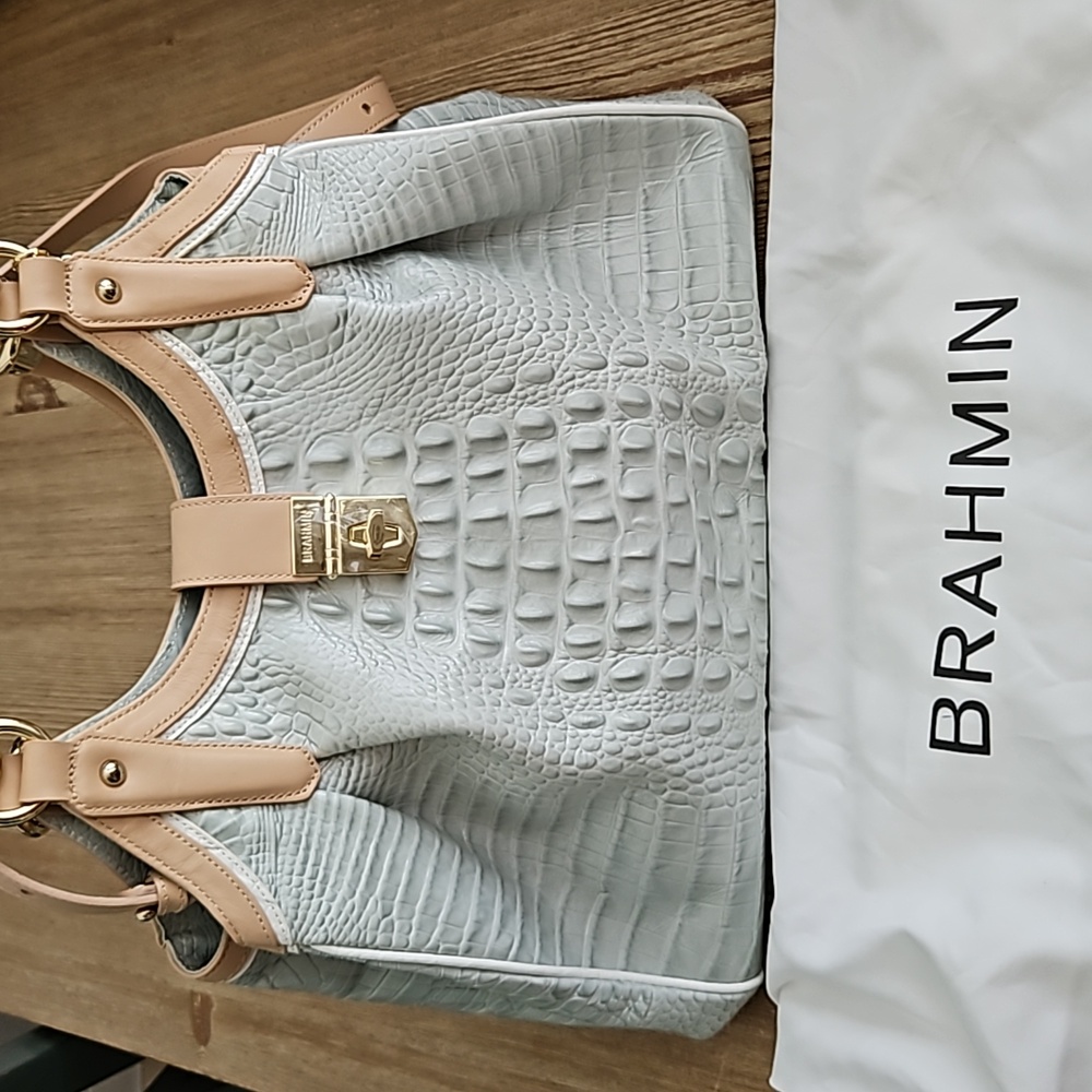 Brahmin Sea Glass Elisa Tri-Color Satchel